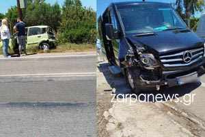 Χανιά: Καραμπόλα τριών οχημάτων στον δρόμο του Αεροδρομίου