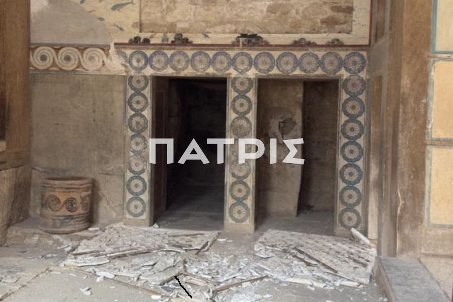 Οργή για την κατάρρευση της τοιχογραφίας στην Κνωσό – Από το 2003 χωρίς συντήρηση!