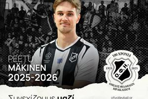 Βόλεϊ: Ο Πίτου Μάκινεν για τρίτη συνεχόμενη χρονιά στον ΟΦΗ