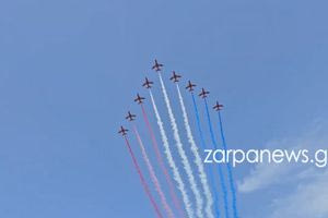 Τα εντυπωσιακά Red Arrows της Βρετανικής Αεροπορίας “έσκισαν” τον Χανιώτικο ουρανό