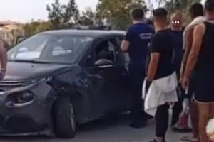 Ηράκλειο: Οδηγός συγκρούστηκε με περιπολικό και ΙΧ επιβατικό