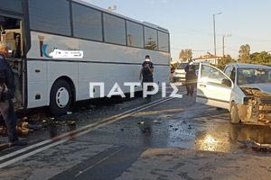 Ηράκλειο: Σύγκρουση τουριστικού λεωφορείου με ΙΧ