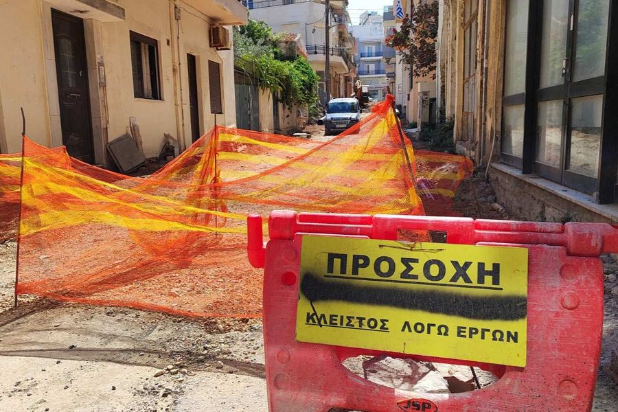 Ηράκλειο: Σε πλήρη ανάπτυξη το εργοτάξιο στην Αγία Τριάδα (φωτογραφίες)