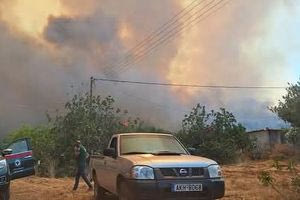 Λακωνία: Εκτός ελέγχου η πυρκαγιά στο Καραβοστάσι (βίντεο)
