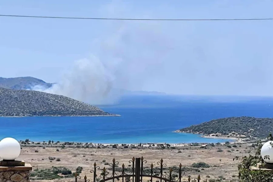 Φωτιά στην Παλαιά Φώκαια – Μήνυμα από το 112 για εκκένωση της περιοχής Θυμάρι προς Λαγονήσι