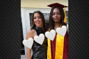 Η Μαρίνα Σάττι στην αποφοίτηση της αδερφής της