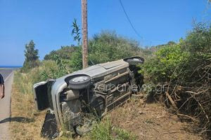 Τούμπαρε αυτοκίνητο στο Μάλεμε