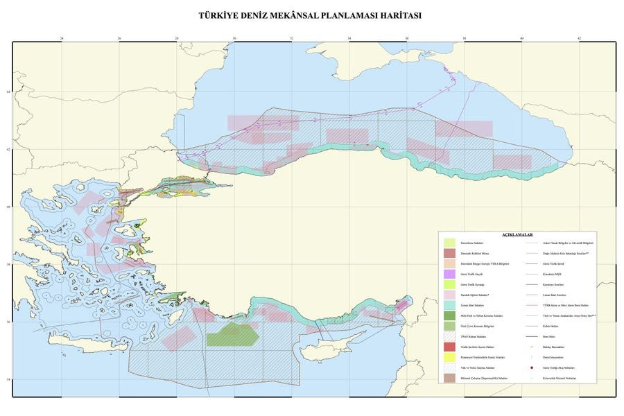Χάρτης της Τουρκίας στην UNESCO: Κόβει το Αιγαίο στα δύο και δείχνει τις διεκδικήσεις της «Γαλάζιας Πατρίδας»