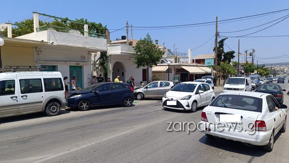 Τριπλή καραμπόλα στην παλιά εθνική οδό Χανίων – Κισσάμου