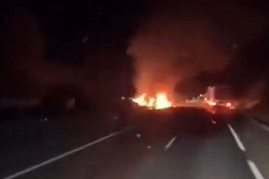 Ντιόγκο Ζότα: Συγκλονιστικό βίντεο – Το αυτοκίνητο στις φλόγες μετά την εκτροπή του