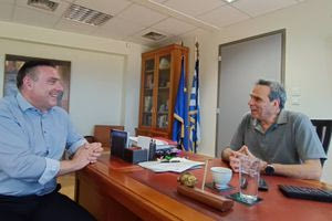 Συνάντηση εργασίας Ματαλλιωτάκη με τον Πρύτανη του Πολυτεχνείου Κρήτης