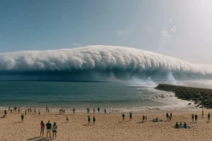 «Σύννεφο τσουνάμι» στην Πορτογαλία: Το εντυπωσιακό φαινόμενο που κατέγραψαν λουόμενοι