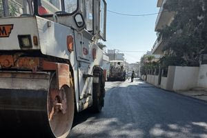 Ηράκλειο: Στον Μασταμπά συνεχίζονται οι ασφαλτοστρώσεις
