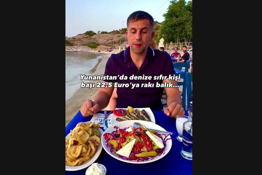 Τούρκος influencer πλήρωσε 22,5 ευρώ σε ελληνική ταβέρνα και οι συμπατριώτες του εκνευρίστηκαν