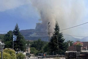 Χωρίς ενεργό μέτωπο η φωτιά στον Φενεό – Στο νοσοκομείο ένας πυροσβέστης με ελαφρά εγκαύματα