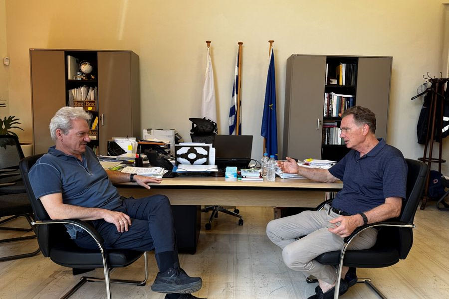 Συνάντηση του Δημάρχου Ηρακλείου Αλέξη Καλοκαιρινού με τον Ευρωβουλευτή Νίκο Παπανδρέου