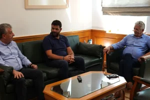 Συνάντηση Περιφερειάρχη Κρήτης με τον Δήμαρχο Οροπεδίου Λασιθίου