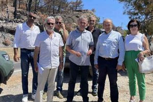 Λασίθι: Αυτοψία Γκουντούφα στις καμένες δασικές εκτάσεις