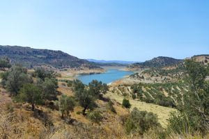 Μεσαρά: Απελπιστικά χαμηλά η στάθμη στο φράγμα Φανερωμένης (φωτογραφίες)