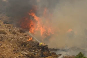 Φωτιά στην Εύβοια: Καίγεται δάσος στα Μεσοχώρια – Σηκώθηκαν 2 ελικόπτερα