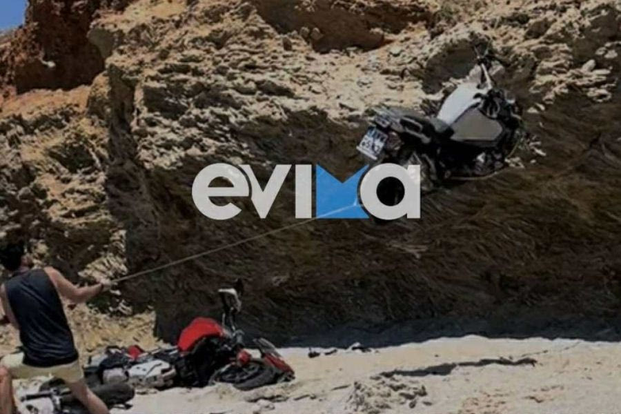Κάρυστος: Απρόσεκτος οδηγός έριξε τρεις μοτοσικλέτες στον γκρεμό (vid)