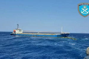 Σητεία: Ημιβύθιση φορτηγού πλοίου – Δεν παρατηρήθηκε θαλάσσια ρύπανση