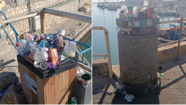 Λιμάνι Ηρακλείου : Ξεχειλίζουν τα σκουπίδια στην είσοδο του Ενετικού λιμένα (Video)