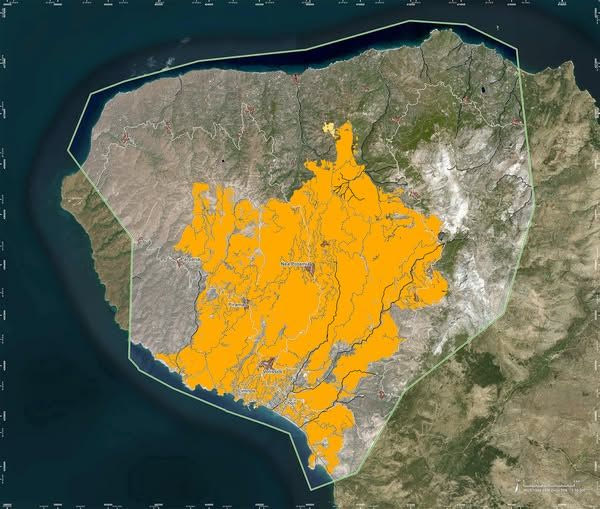 Φωτιά στη Χίο: Στάχτη σχεδόν 70.000 στρέμματα – Σοκάρουν οι δορυφορικές εικόνες