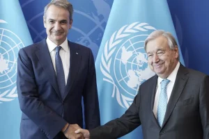 Με τον ΓΓ του ΟΗΕ Αντόνιο Γκουτέρες συναντήθηκε ο Κυριάκος Μητσοτάκης