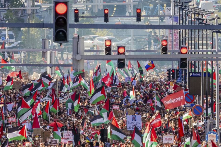 Βρυξέλλες: Χιλιάδες διαδηλωτές εξέφρασαν την υποστήριξή τους στους Παλαιστίνιους
