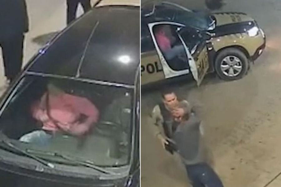 Συγκλονιστικό βίντεο: Γυναίκα δραπετεύει από τον απαγωγέα της σε πρατήριο καυσίμων