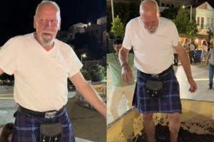 Σκοτσέζος χορεύει κρητικά στη Σύμη υπό τους ήχους Ζωιδάκη και αποθεώνεται!