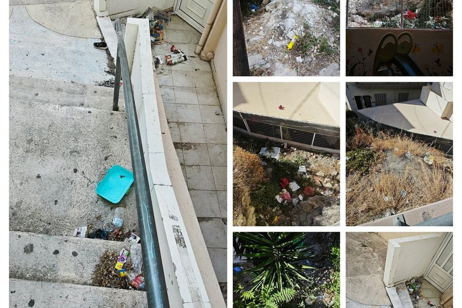 Γεμάτο σκουπίδια το Νηπιαγωγείο στην Χρυσοπηγή – Αγανακτισμένοι γονείς και μαθητές