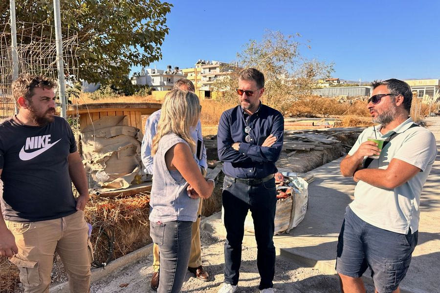 Στο εργοτάξιο της Ελ. Βενιζέλου ο Μενέλαος Μποκέας