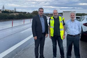 Αυτοψία στα έργα οδικής ασφάλειας στον ΒΟΑΚ από το κλιμάκιο του Υπουργείου Υποδομών και Μεταφορών