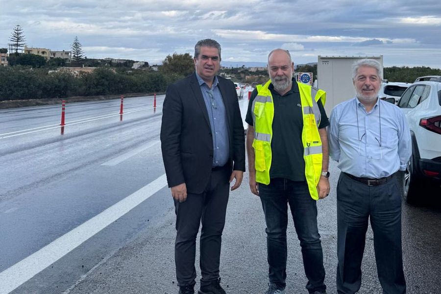 Αυτοψία στα έργα οδικής ασφάλειας στον ΒΟΑΚ από το κλιμάκιο του Υπουργείου Υποδομών και Μεταφορών