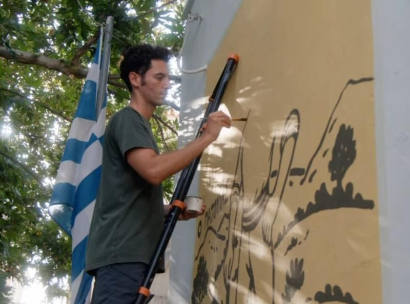 Ο Πατούχας “ζωντάνεψε” μέσα από εικαστικό έργο στην Άνω Βιάννο