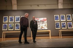 Στην έκθεση ζωγραφικής του Νίκου Βισκαδουράκη «Ο κύριος Χάιντ μπροστά στον καθρέφτη του» ο Δήμαρχος Ηρακλείου (video)