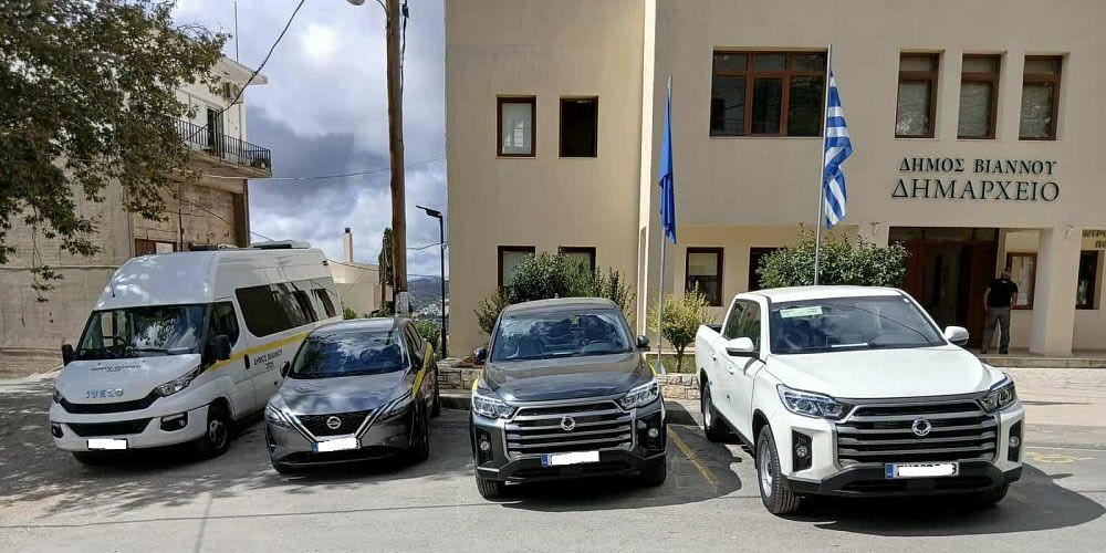 Ενισχύει και ανανεώνει το στόλο των οχημάτων του ο Δήμος Βιάννου