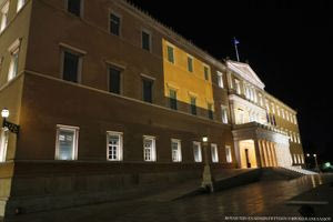 Φωταγώγηση της Βουλής των Ελλήνων για την Έμφυλη βία κατά των Γυναικών