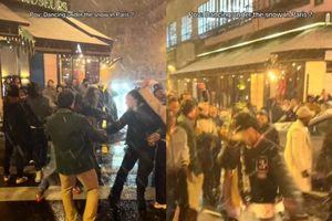 Κόσμος χορεύει στο χιονισμένο Παρίσι υπό τους ήχους του «All i want for Christmas is you» – Δείτε το viral βίντεο