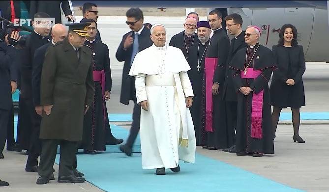 Έφτασε ο πάπας Λέων στην Άγκυρα – Ιστορική επίσκεψη στο Φανάρι