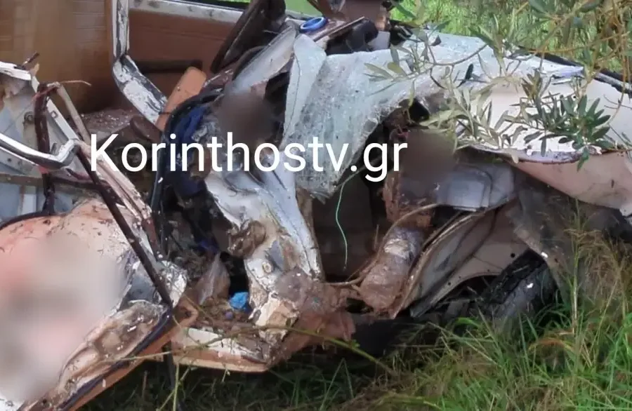 Θανατηφόρο τροχαίο στην Κόρινθο: Αγροτικό «καρφώθηκε» σε δέντρο – 1 νεκρός και 2 τραυματίες