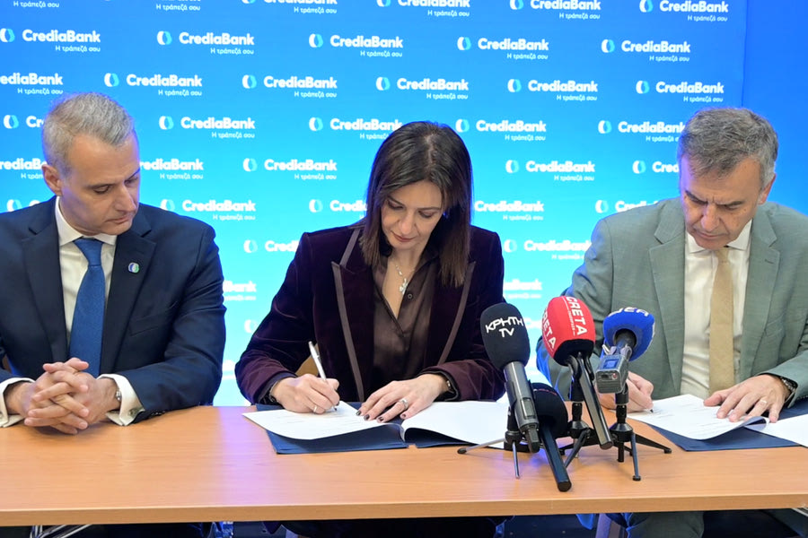 (ΦΩΤΟ & ΒΙΝΤΕΟ) CrediaBank: Το πρώτο κατάστημα Νέας Εμπειρίας στην Κρήτη ανοίγει τις πόρτες του στο Ηράκλειο