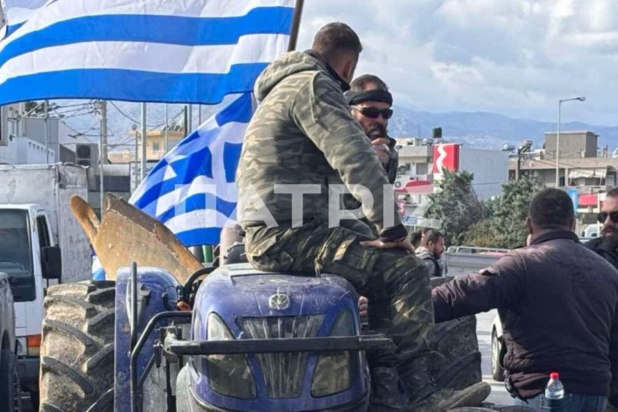 ΦΩΤΟ & ΒΙΝΤΕΟ: Μαζικός ξεσηκωμός των αγροτοκτηνοτρόφων – Μηχανοκίνητή πορεία προς το αεροδρόμιο