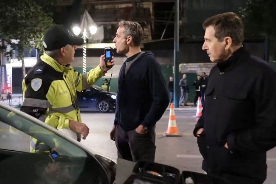 Το αλκοτέστ του Μητσοτάκη στη Σταδίου – Αυξημένοι κατά 116% οι έλεγχοι της Τροχαίας