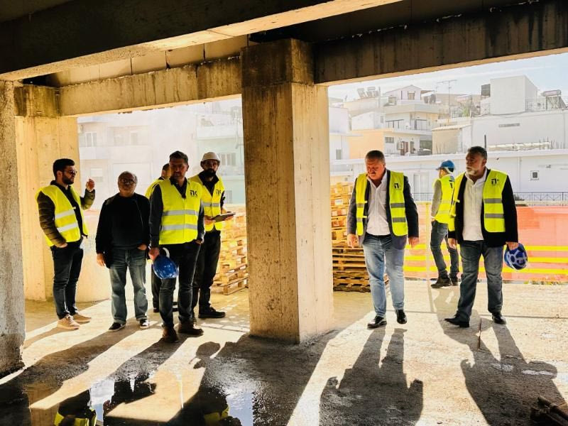 Το έργο κατασκευής του Πολιτιστικού Γαζίου επισκέφθηκε ο Μενέλαος Μποκέας