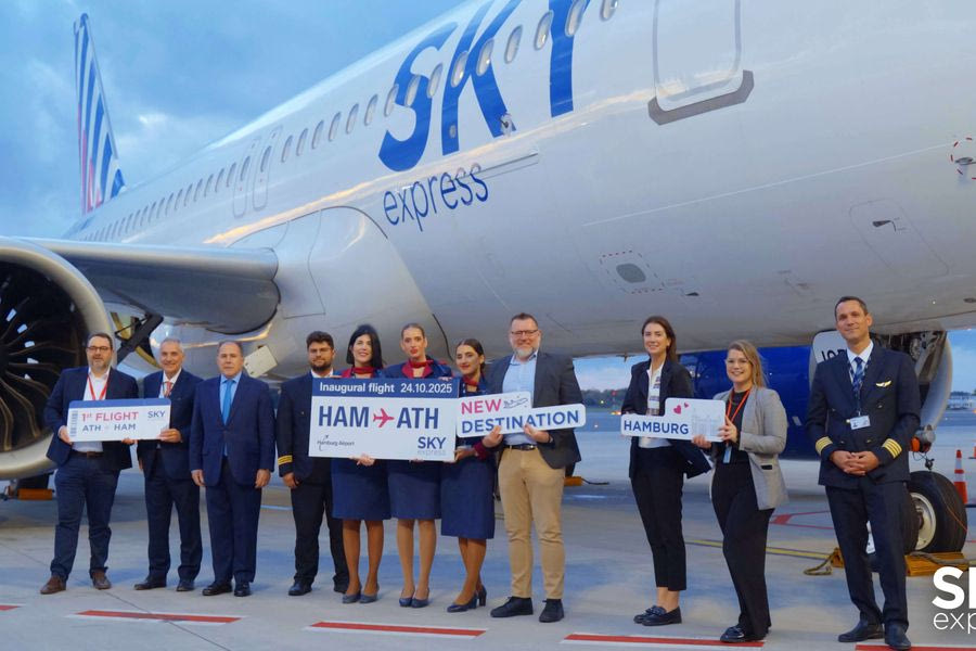 Η SKY express εγκαινιάζει τις απευθείας πτήσεις προς Αμβούργο, τον πέμπτο προορισμό της στη Γερμανία