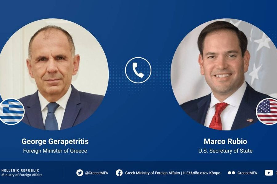 Τηλεφωνική επικοινωνία Γεραπετρίτη-Ρούμπιο εν όψει Στρατηγικού Διαλόγου
