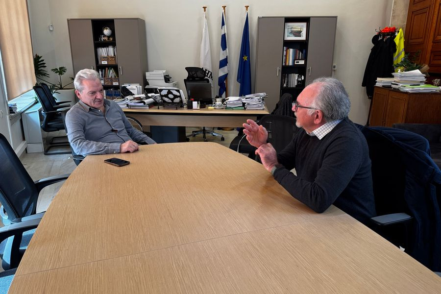 Συνάντηση του Αλέξη Καλοκαιρινού με το νέο Πρόεδρο της Ηράκλειας Πρωτοβουλίας Μιχάλη Ταρουδάκη